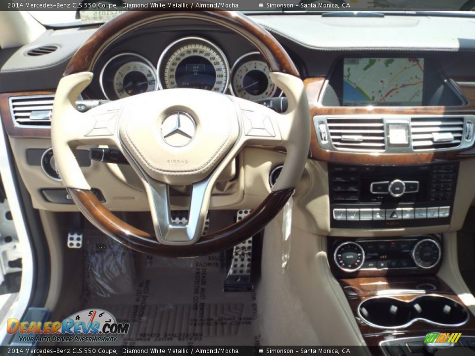 2014 Mercedes-Benz CLS 550 Coupe Diamond White Metallic / Almond/Mocha Photo #9