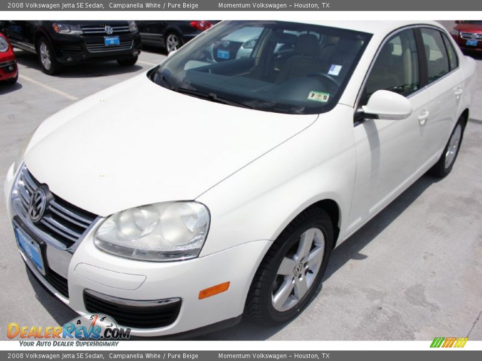 2008 Volkswagen Jetta SE Sedan Campanella White / Pure Beige Photo #3