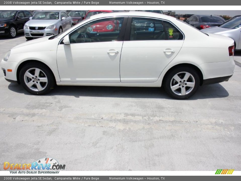 2008 Volkswagen Jetta SE Sedan Campanella White / Pure Beige Photo #5
