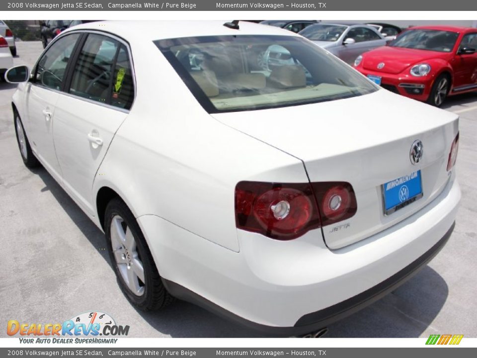2008 Volkswagen Jetta SE Sedan Campanella White / Pure Beige Photo #6