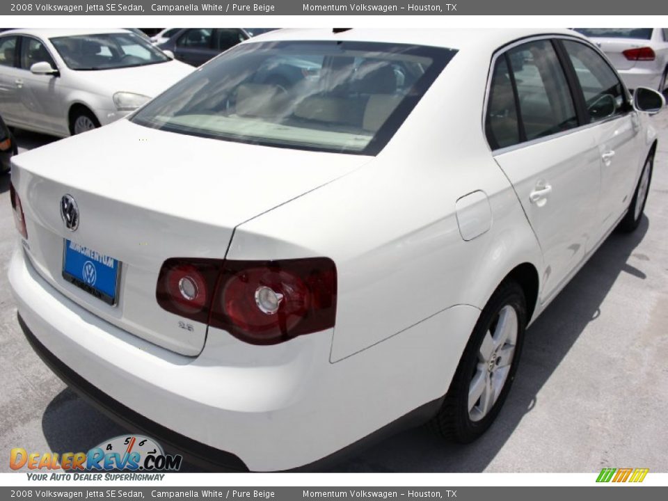2008 Volkswagen Jetta SE Sedan Campanella White / Pure Beige Photo #8