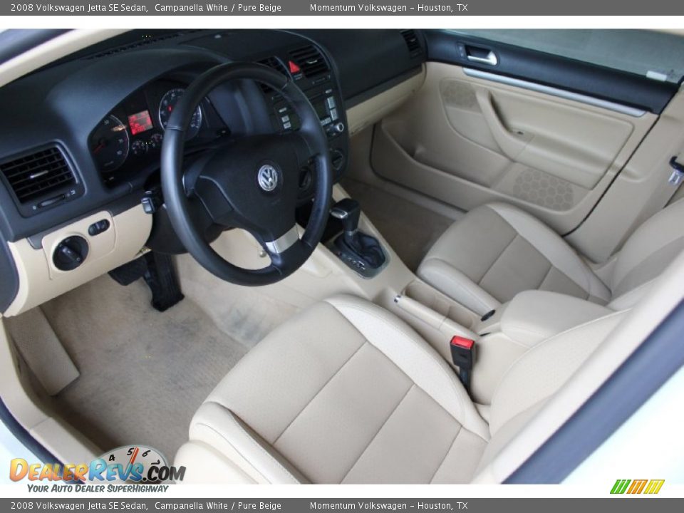 2008 Volkswagen Jetta SE Sedan Campanella White / Pure Beige Photo #12