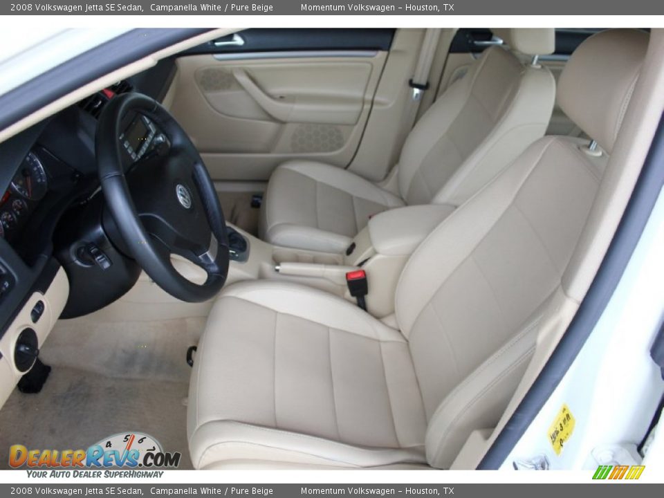 2008 Volkswagen Jetta SE Sedan Campanella White / Pure Beige Photo #13