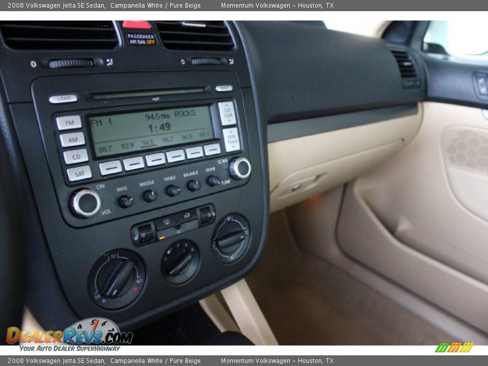 2008 Volkswagen Jetta SE Sedan Campanella White / Pure Beige Photo #14