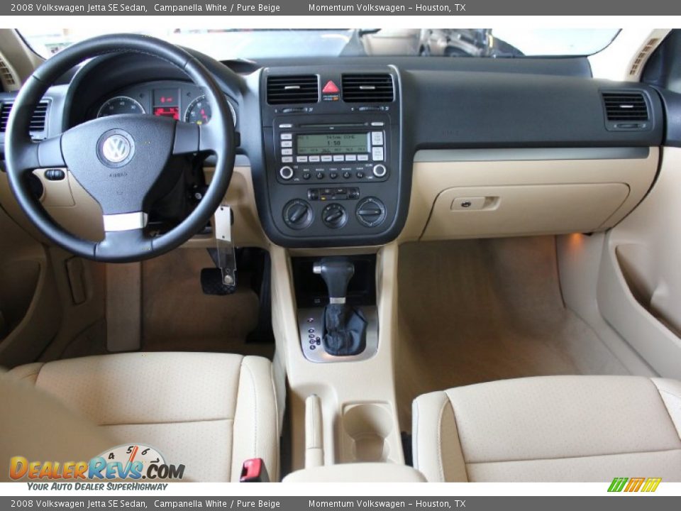 2008 Volkswagen Jetta SE Sedan Campanella White / Pure Beige Photo #23