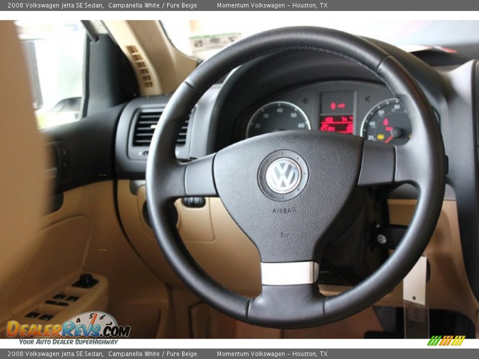 2008 Volkswagen Jetta SE Sedan Campanella White / Pure Beige Photo #24