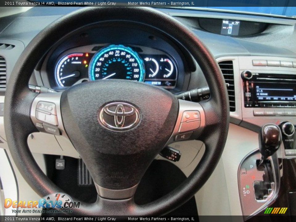 2011 Toyota Venza I4 AWD Blizzard Pearl White / Light Gray Photo #31