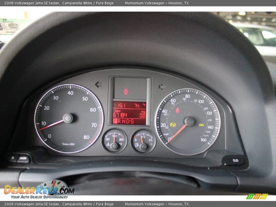 2008 Volkswagen Jetta SE Sedan Campanella White / Pure Beige Photo #34