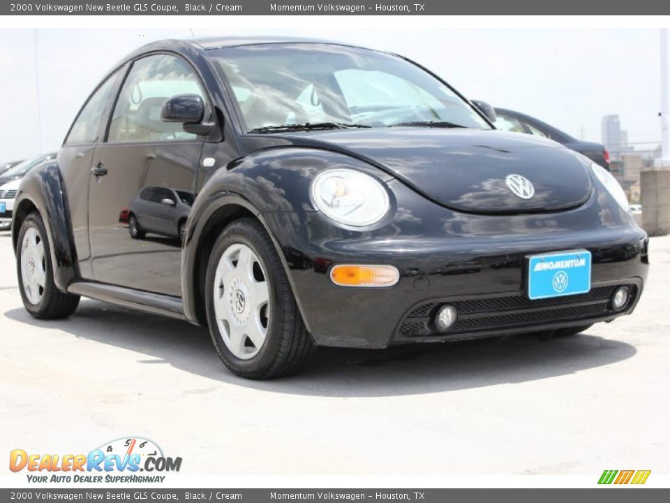2000 Volkswagen New Beetle GLS Coupe Black / Cream Photo #1