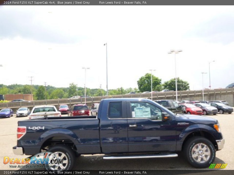 2014 Ford F150 XLT SuperCab 4x4 Blue Jeans / Steel Grey Photo #1