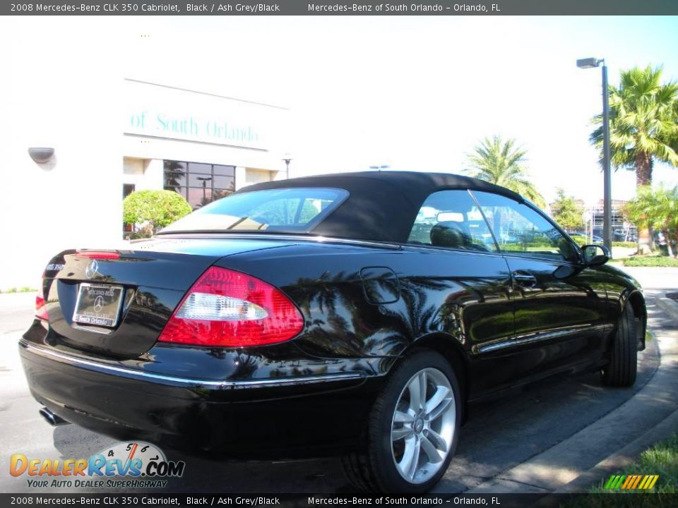 2008 Mercedes-Benz CLK 350 Cabriolet Black / Ash Grey/Black Photo #6