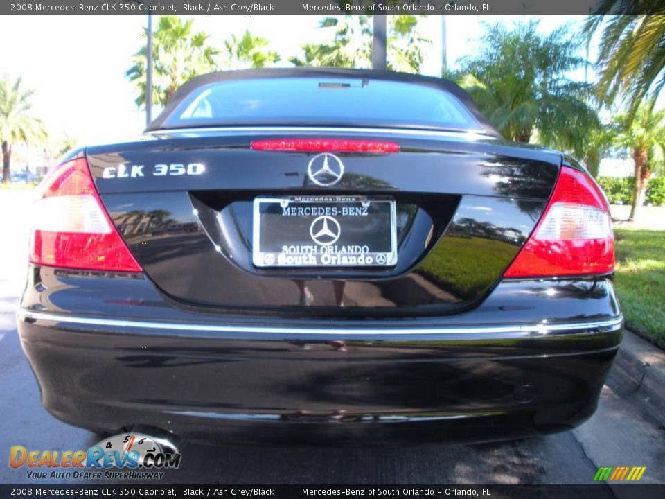 2008 Mercedes-Benz CLK 350 Cabriolet Black / Ash Grey/Black Photo #7