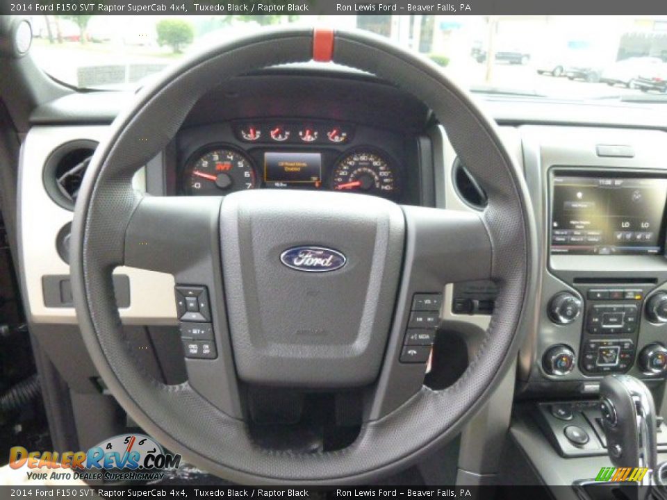 2014 Ford F150 SVT Raptor SuperCab 4x4 Steering Wheel Photo #19