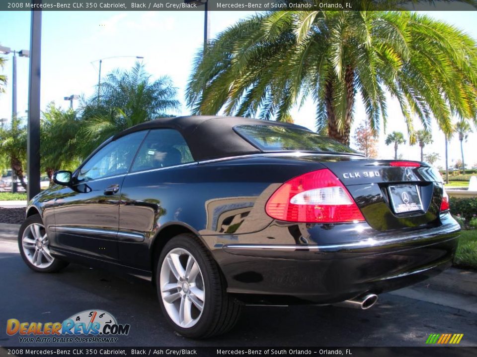 2008 Mercedes-Benz CLK 350 Cabriolet Black / Ash Grey/Black Photo #8