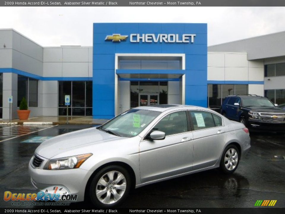 2009 Honda Accord EX-L Sedan Alabaster Silver Metallic / Black Photo #1