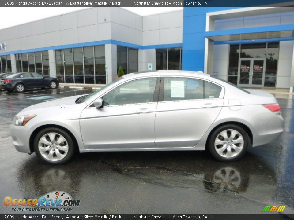 2009 Honda Accord EX-L Sedan Alabaster Silver Metallic / Black Photo #2