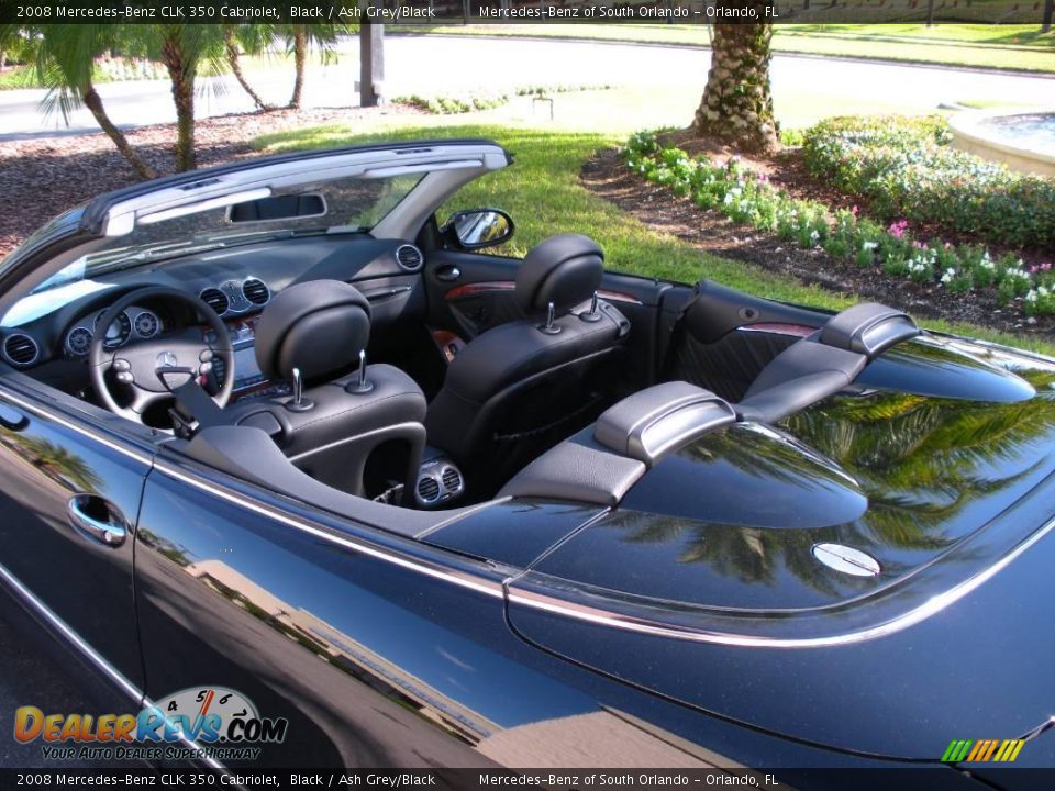 2008 Mercedes-Benz CLK 350 Cabriolet Black / Ash Grey/Black Photo #10