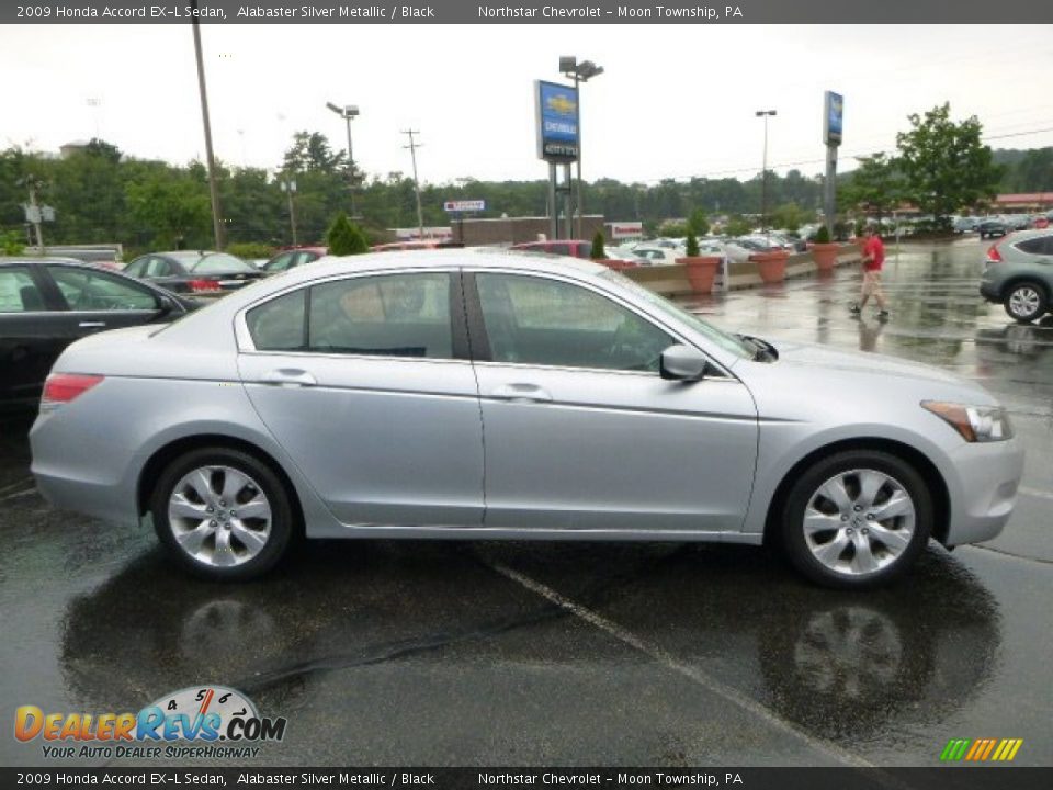 2009 Honda Accord EX-L Sedan Alabaster Silver Metallic / Black Photo #6