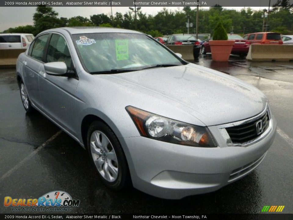 2009 Honda Accord EX-L Sedan Alabaster Silver Metallic / Black Photo #7