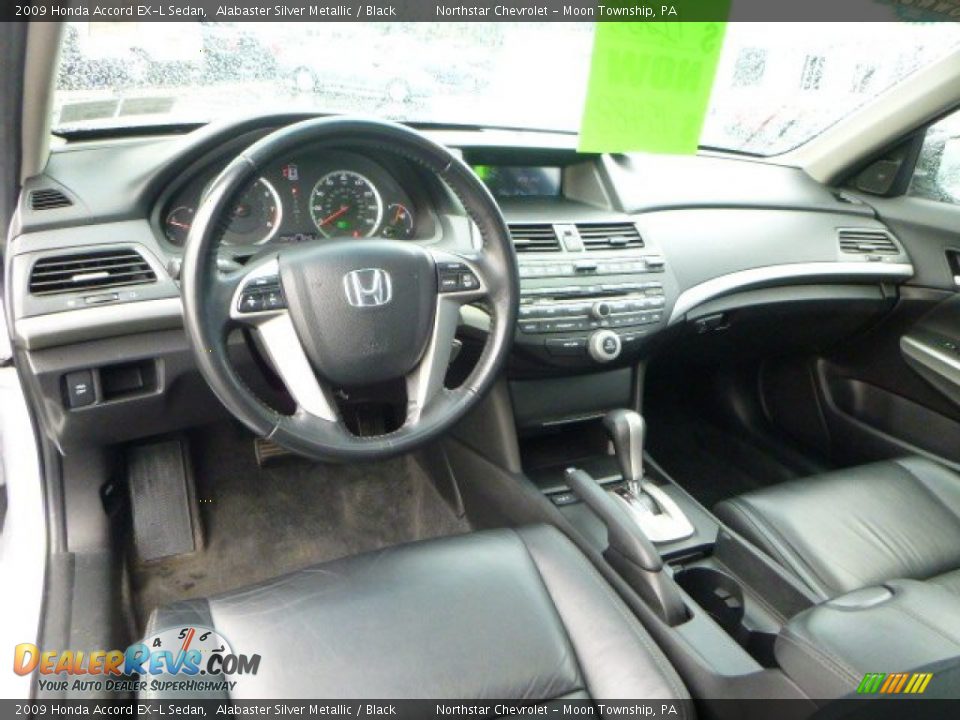 2009 Honda Accord EX-L Sedan Alabaster Silver Metallic / Black Photo #12