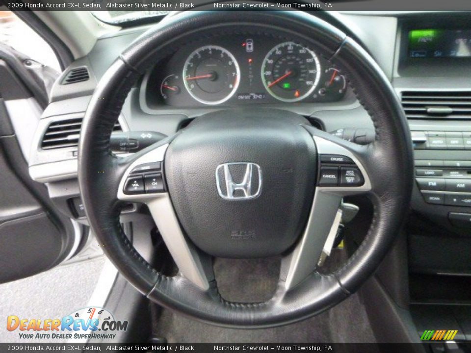 2009 Honda Accord EX-L Sedan Alabaster Silver Metallic / Black Photo #17