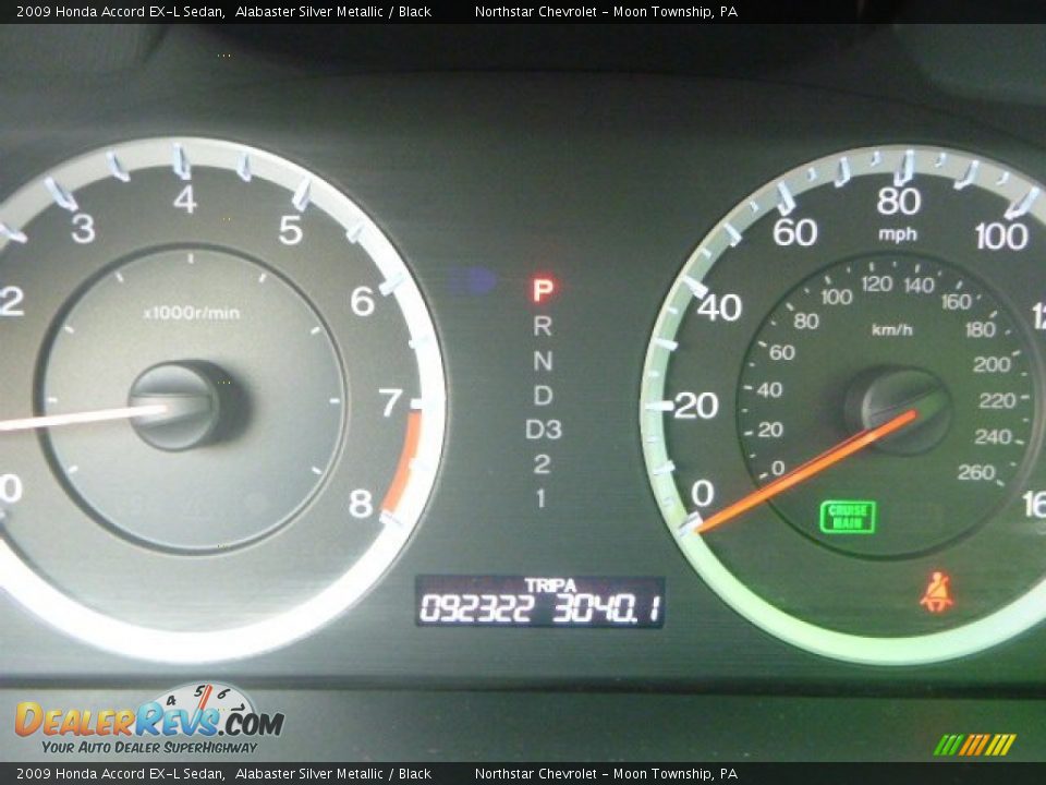2009 Honda Accord EX-L Sedan Alabaster Silver Metallic / Black Photo #19