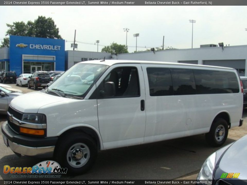 2014 Chevrolet Express 3500 Passenger Extended LT Summit White / Medium Pewter Photo #1