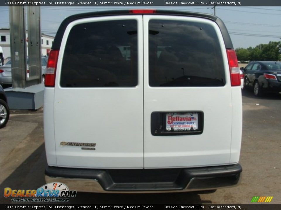 2014 Chevrolet Express 3500 Passenger Extended LT Summit White / Medium Pewter Photo #4