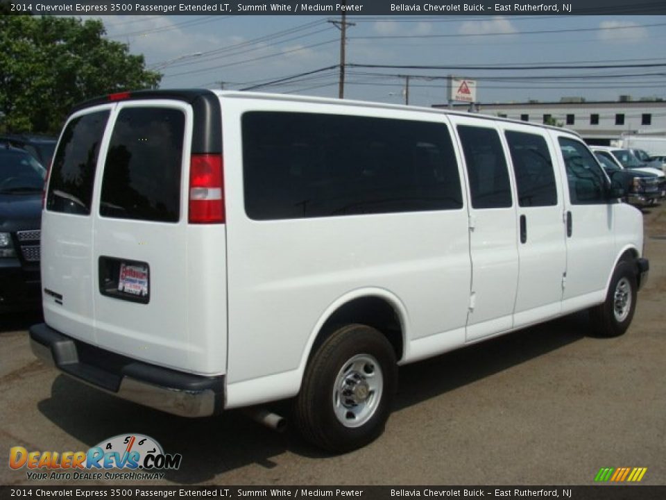 2014 Chevrolet Express 3500 Passenger Extended LT Summit White / Medium Pewter Photo #5