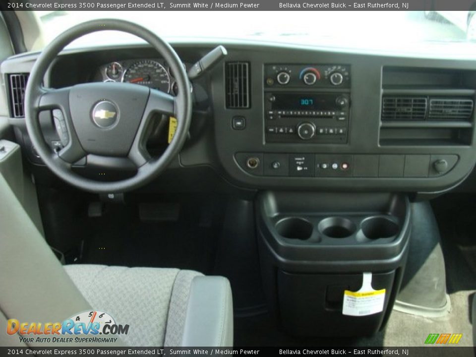 2014 Chevrolet Express 3500 Passenger Extended LT Summit White / Medium Pewter Photo #9