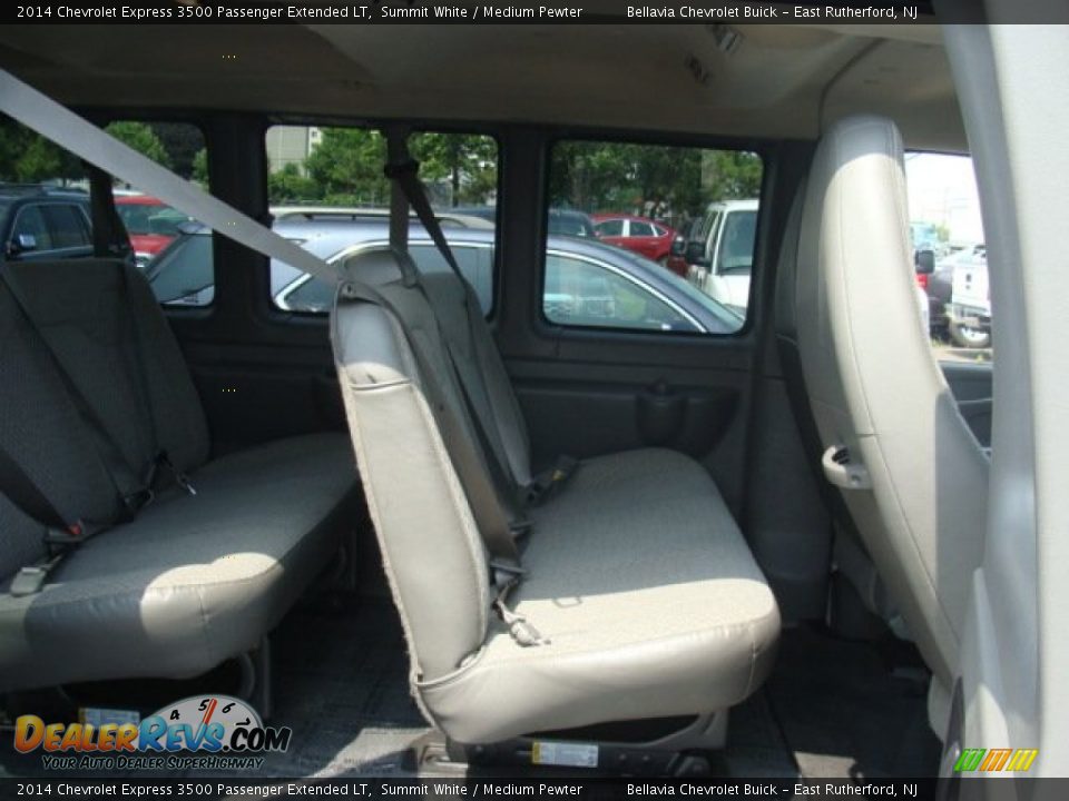 2014 Chevrolet Express 3500 Passenger Extended LT Summit White / Medium Pewter Photo #12