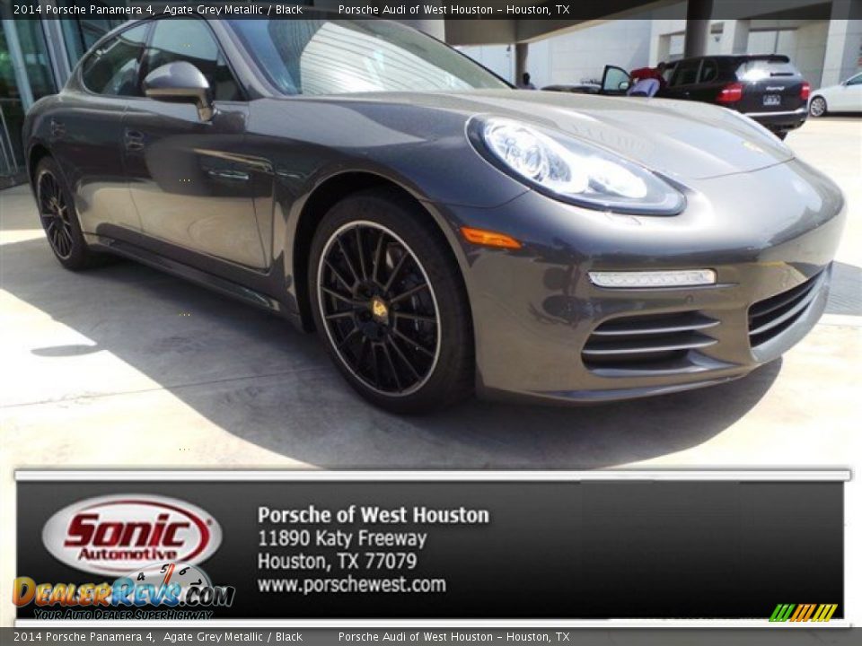 2014 Porsche Panamera 4 Agate Grey Metallic / Black Photo #1