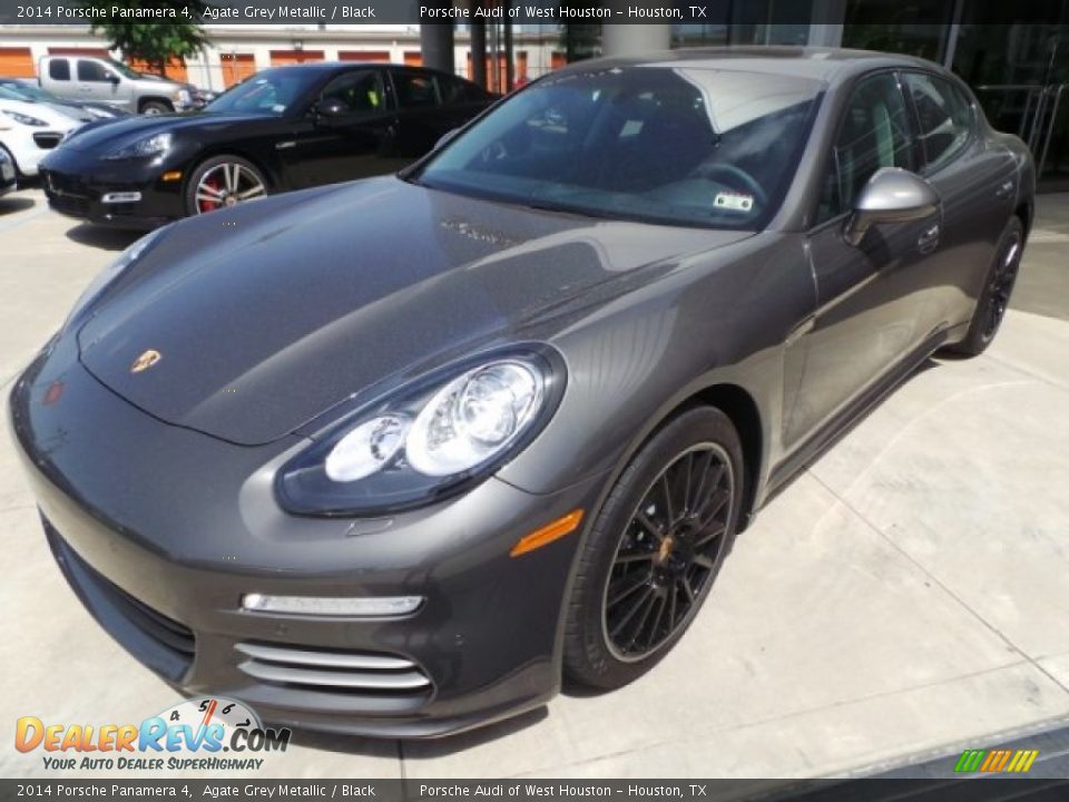 2014 Porsche Panamera 4 Agate Grey Metallic / Black Photo #3