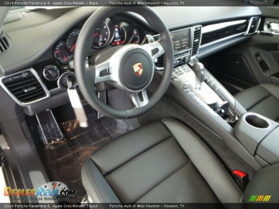 2014 Porsche Panamera 4 Agate Grey Metallic / Black Photo #14