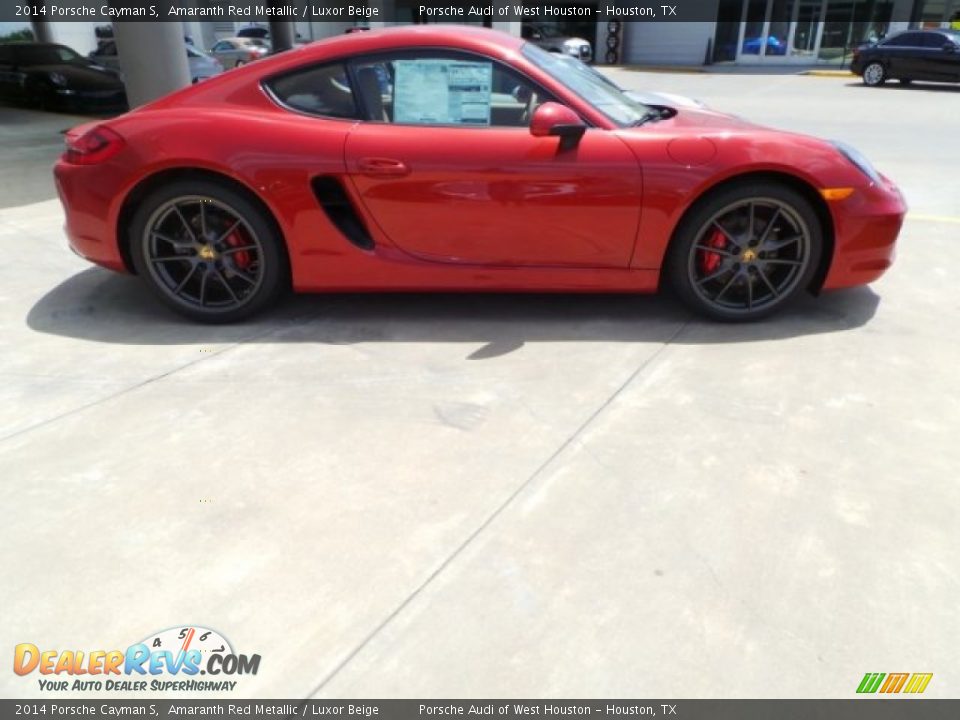 2014 Porsche Cayman S Amaranth Red Metallic / Luxor Beige Photo #8