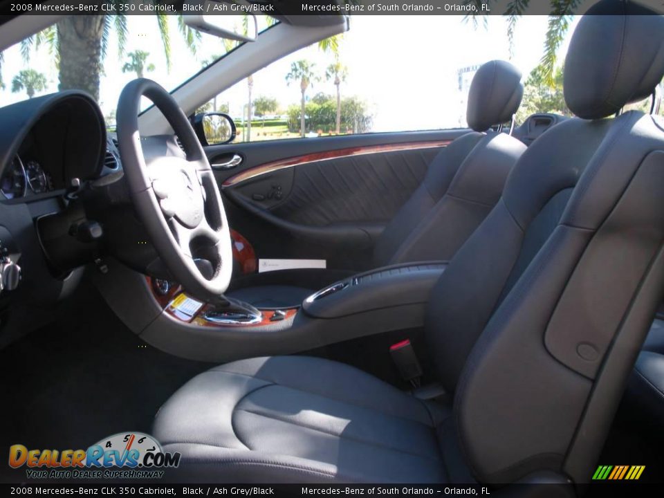 2008 Mercedes-Benz CLK 350 Cabriolet Black / Ash Grey/Black Photo #16