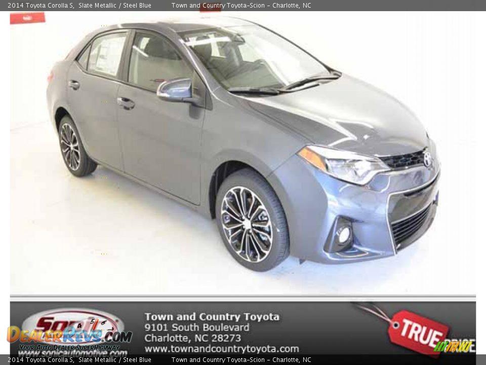 2014 Toyota Corolla S Slate Metallic / Steel Blue Photo #1