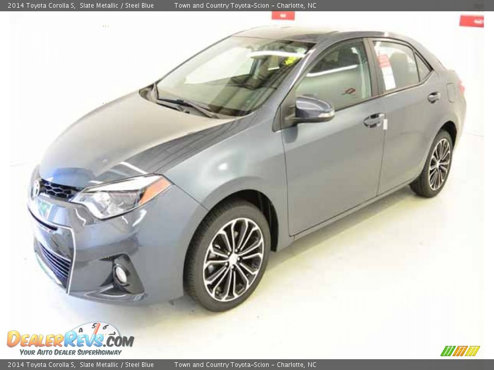 2014 Toyota Corolla S Slate Metallic / Steel Blue Photo #3