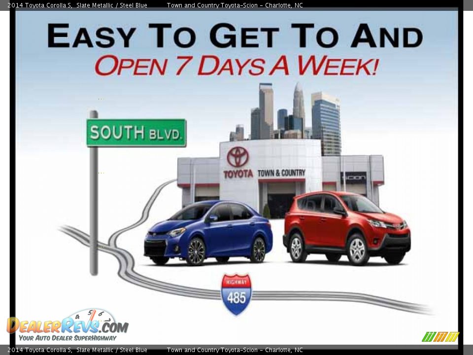 2014 Toyota Corolla S Slate Metallic / Steel Blue Photo #5