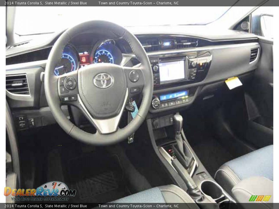 2014 Toyota Corolla S Slate Metallic / Steel Blue Photo #6