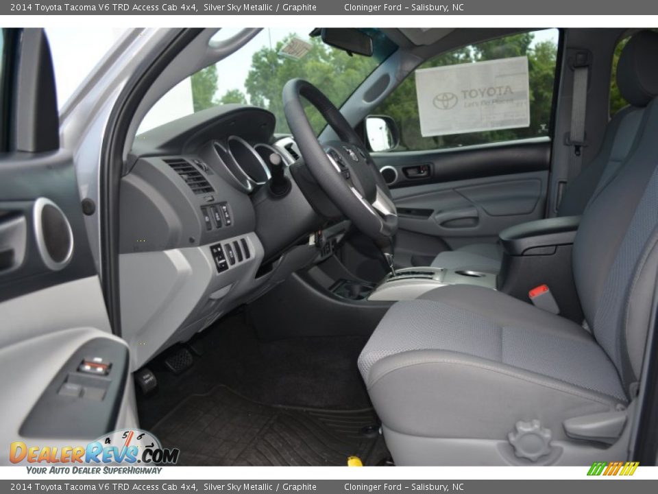 2014 Toyota Tacoma V6 TRD Access Cab 4x4 Silver Sky Metallic / Graphite Photo #6