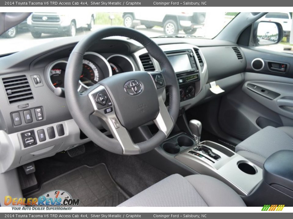 2014 Toyota Tacoma V6 TRD Access Cab 4x4 Silver Sky Metallic / Graphite Photo #7