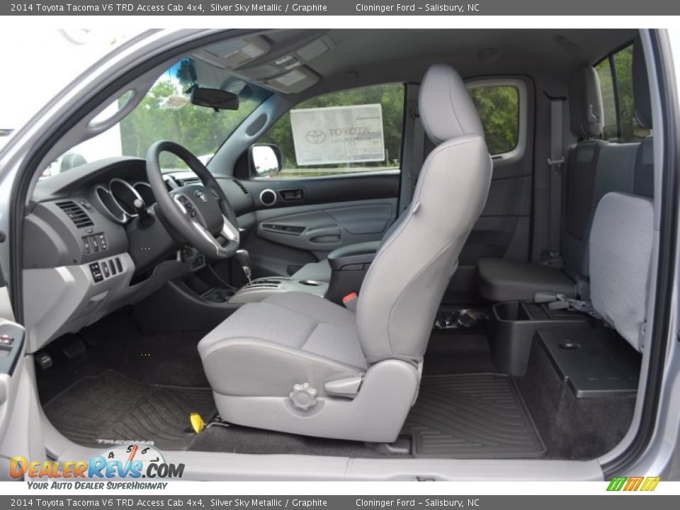 Graphite Interior - 2014 Toyota Tacoma V6 TRD Access Cab 4x4 Photo #8