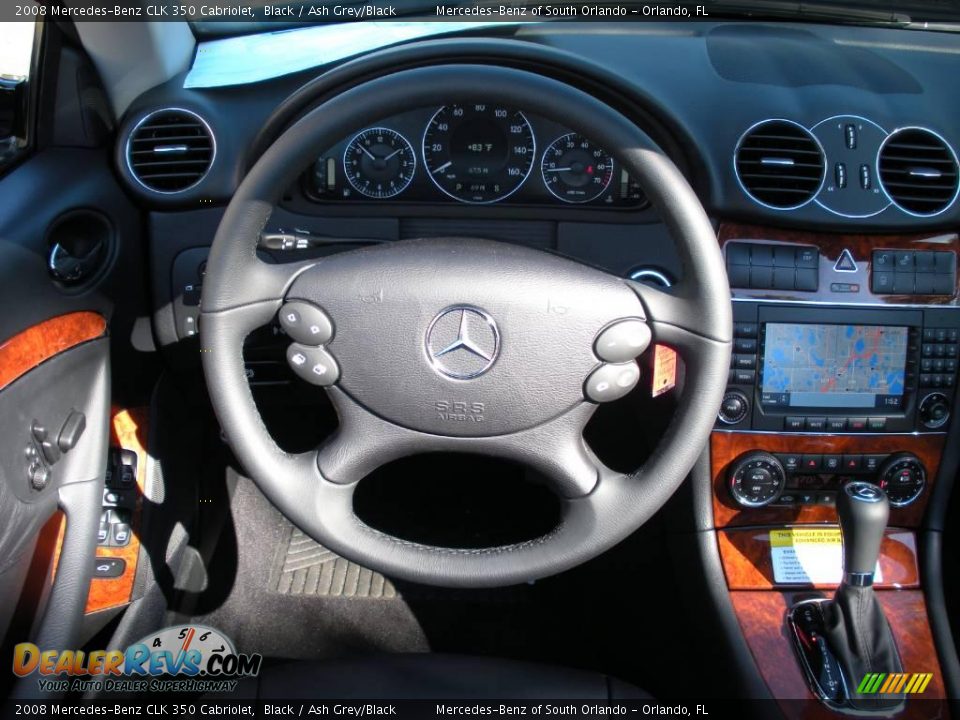 2008 Mercedes-Benz CLK 350 Cabriolet Black / Ash Grey/Black Photo #23