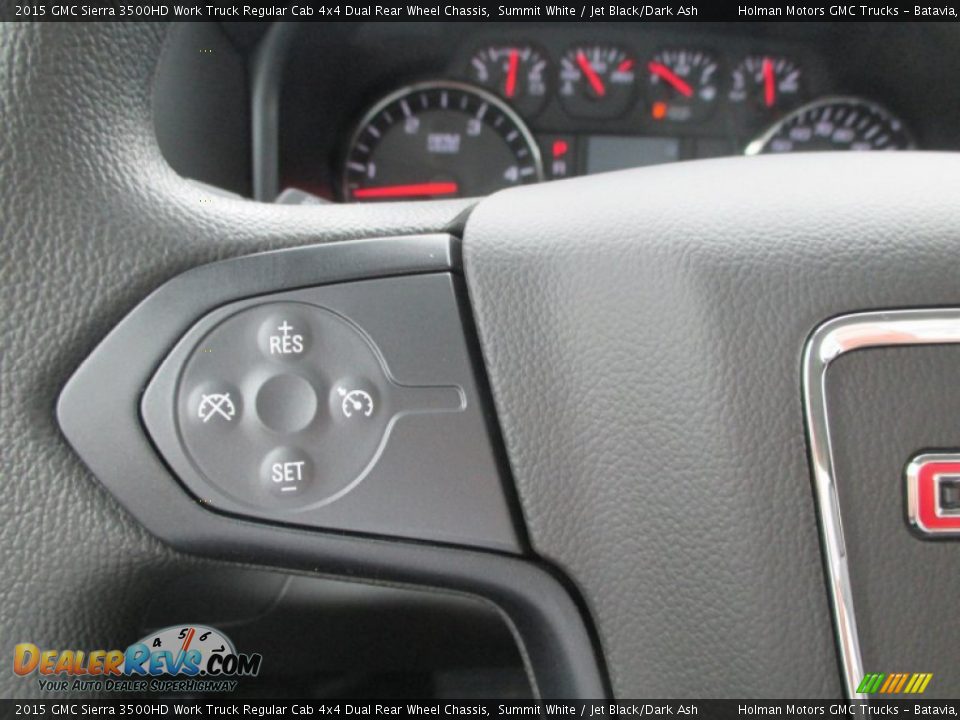 Controls of 2015 GMC Sierra 3500HD Work Truck Regular Cab 4x4 Dual Rear Wheel Chassis Photo #10