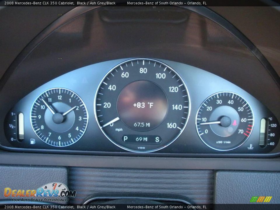 2008 Mercedes-Benz CLK 350 Cabriolet Black / Ash Grey/Black Photo #24