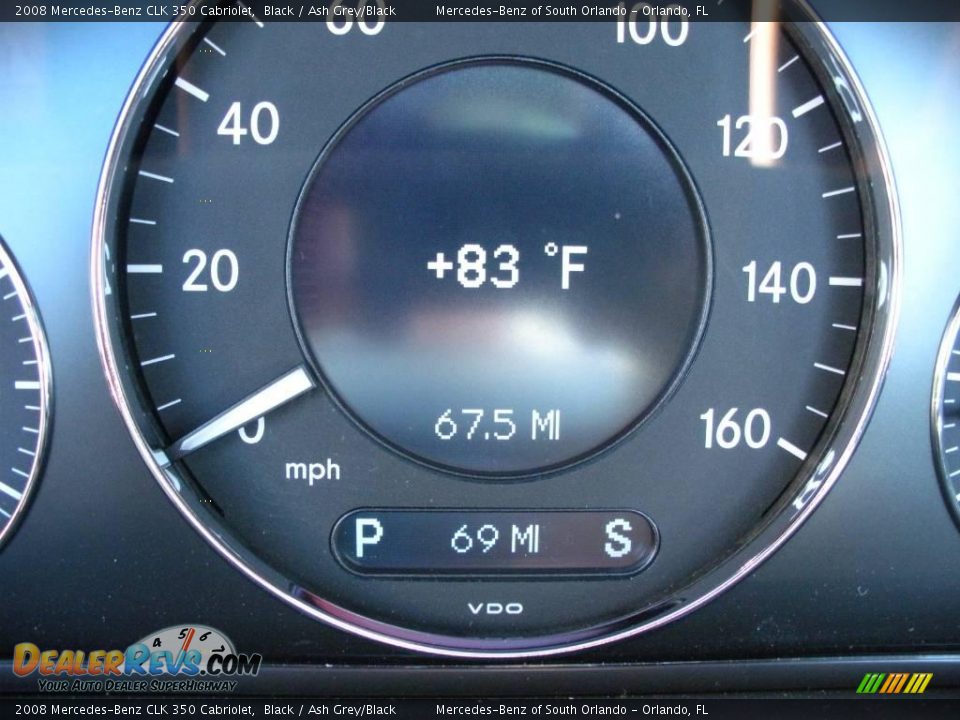2008 Mercedes-Benz CLK 350 Cabriolet Black / Ash Grey/Black Photo #25