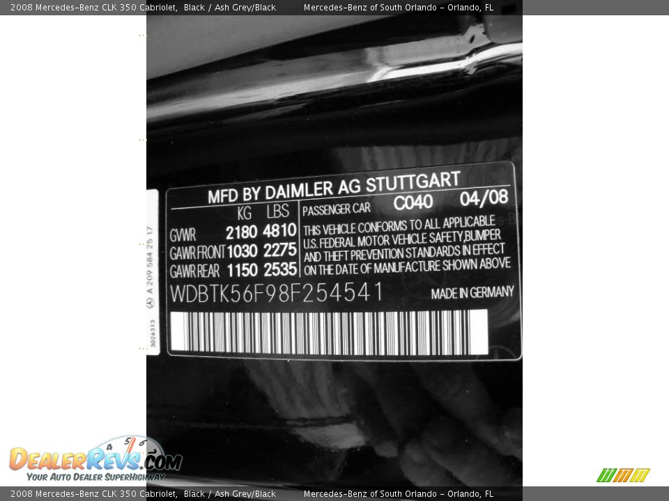 2008 Mercedes-Benz CLK 350 Cabriolet Black / Ash Grey/Black Photo #30