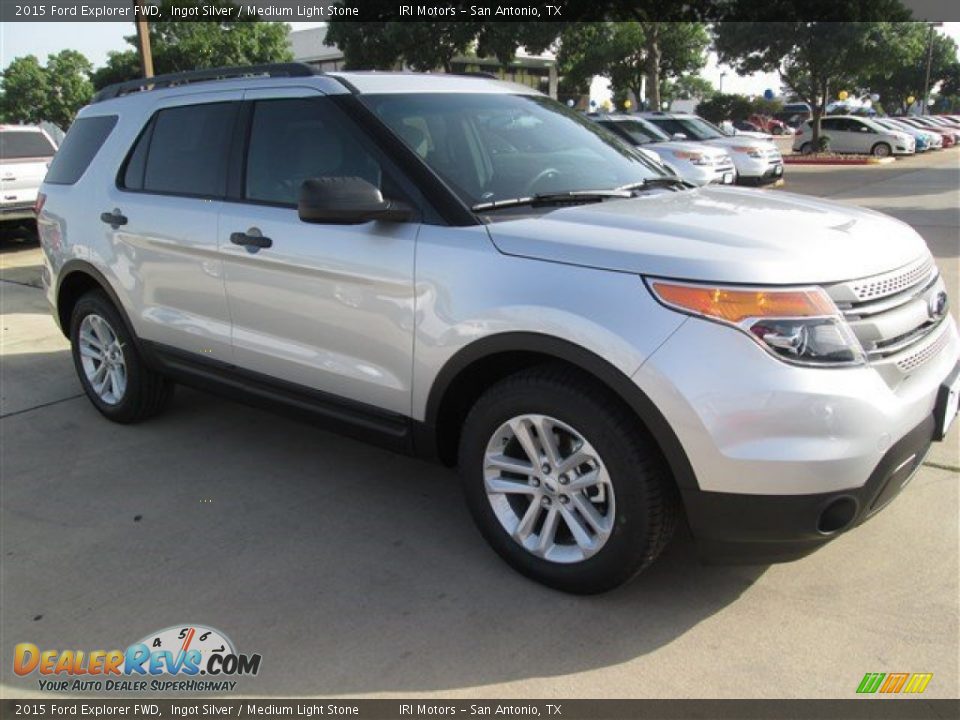 2015 Ford Explorer FWD Ingot Silver / Medium Light Stone Photo #1