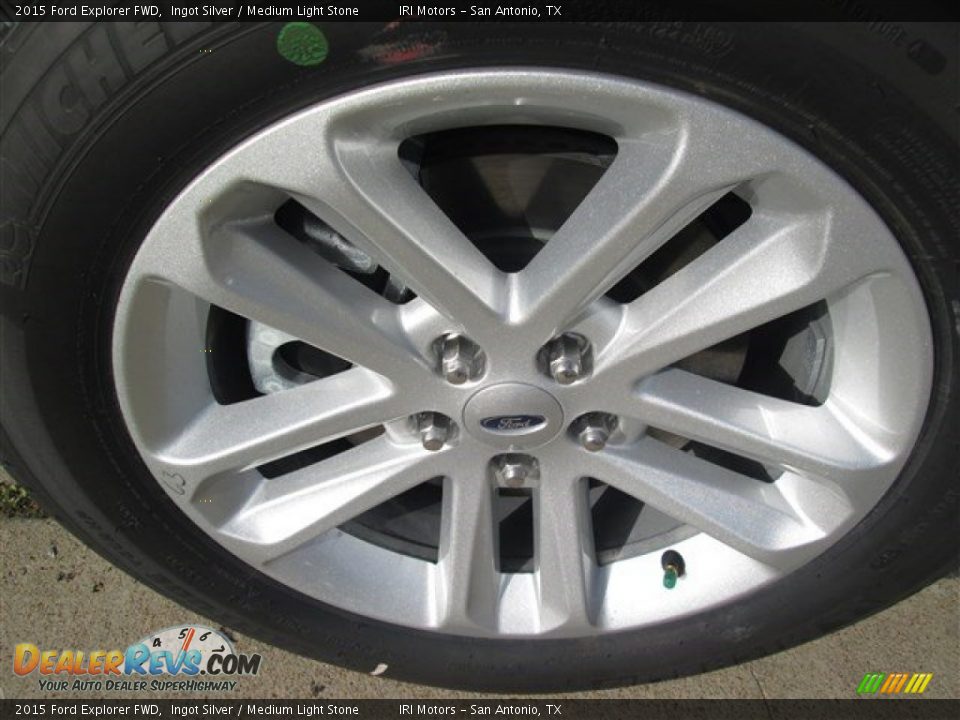 2015 Ford Explorer FWD Ingot Silver / Medium Light Stone Photo #3